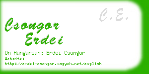 csongor erdei business card